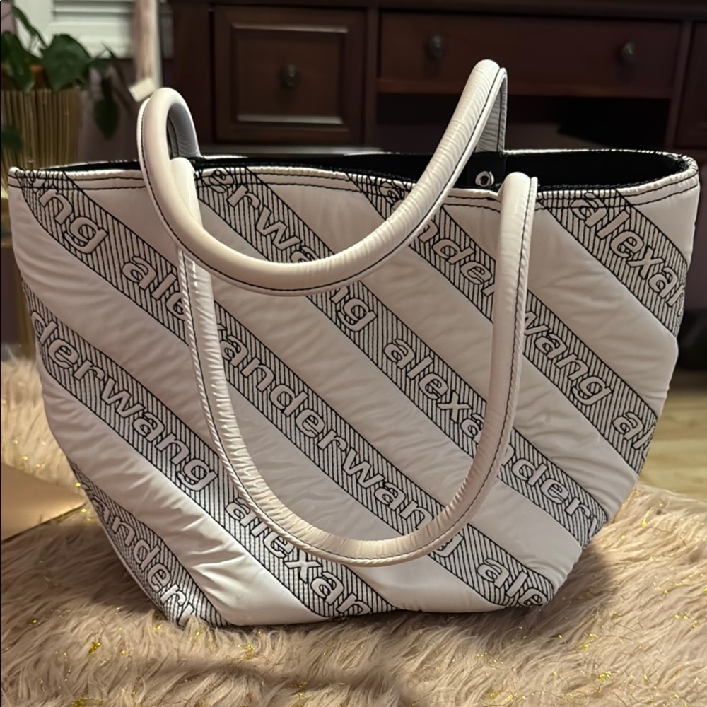 Alexander Wang White Tote Bag with Modern Design